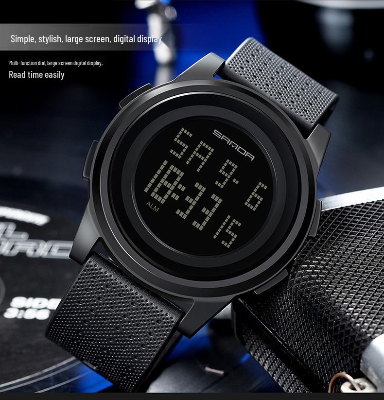 SANDA Men’s Fashionable Waterproof Multifunctional Sports Watch for Students