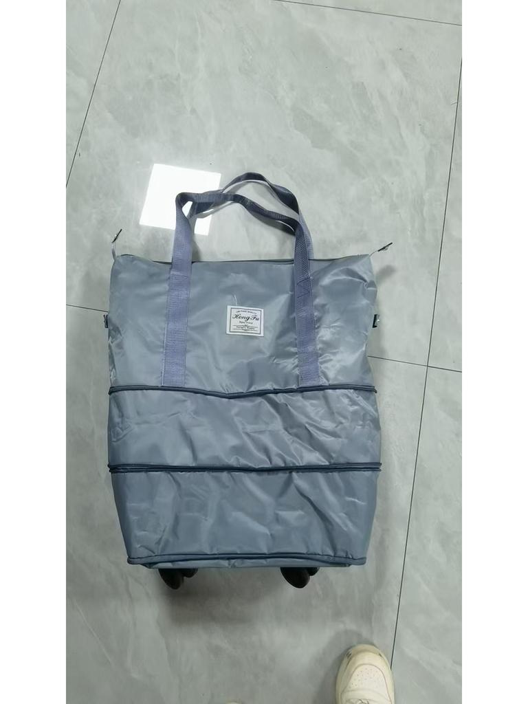 Expandable Waterproof Travel Bag with Universal Wheels and Dry/Wet Separation - Large Capacity for Students, Business, and Maternity Trips