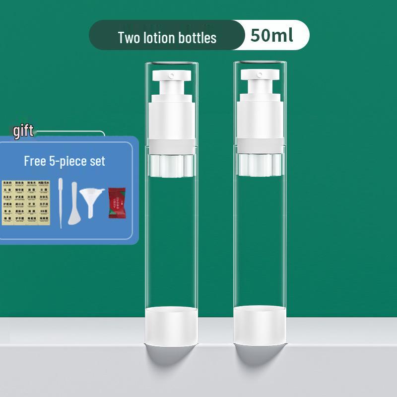 Travel Vacuum Cosmetic Bottles Set: Spray & Lotion Dispensers
