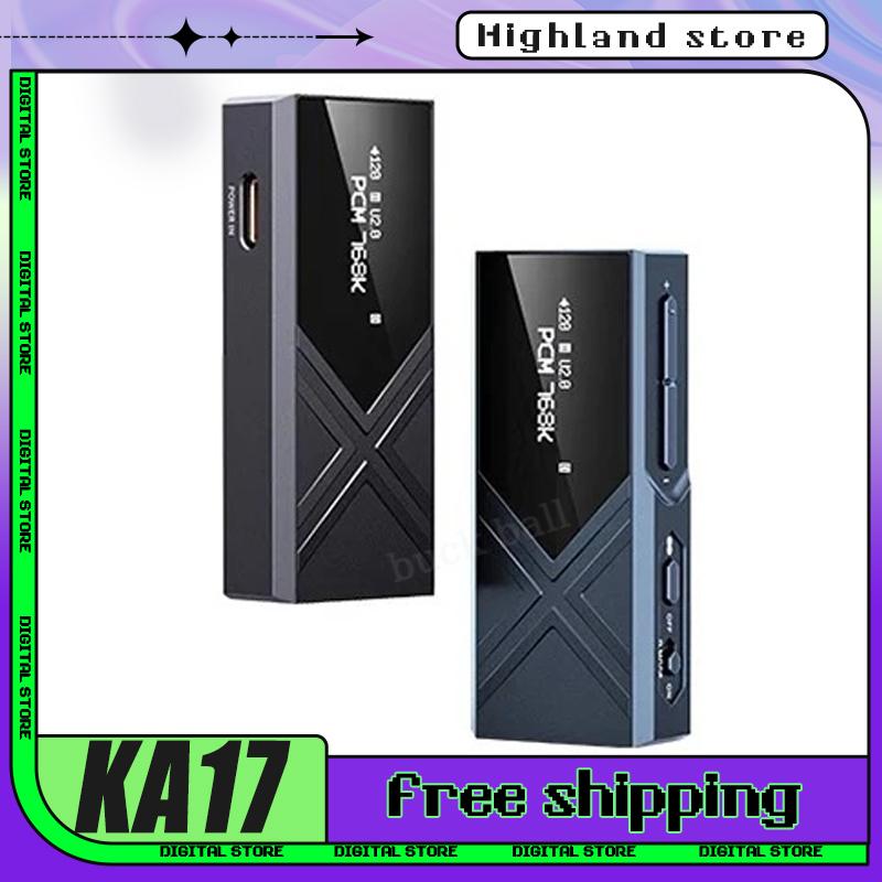 Fiio Ka17 Usb Hifi Dac Portable Audio Decoder KA17 Stick Case Dual Es9069q Pcm768 Dsd512 3.5/4.4mm Output Android Mac Win10 Gift