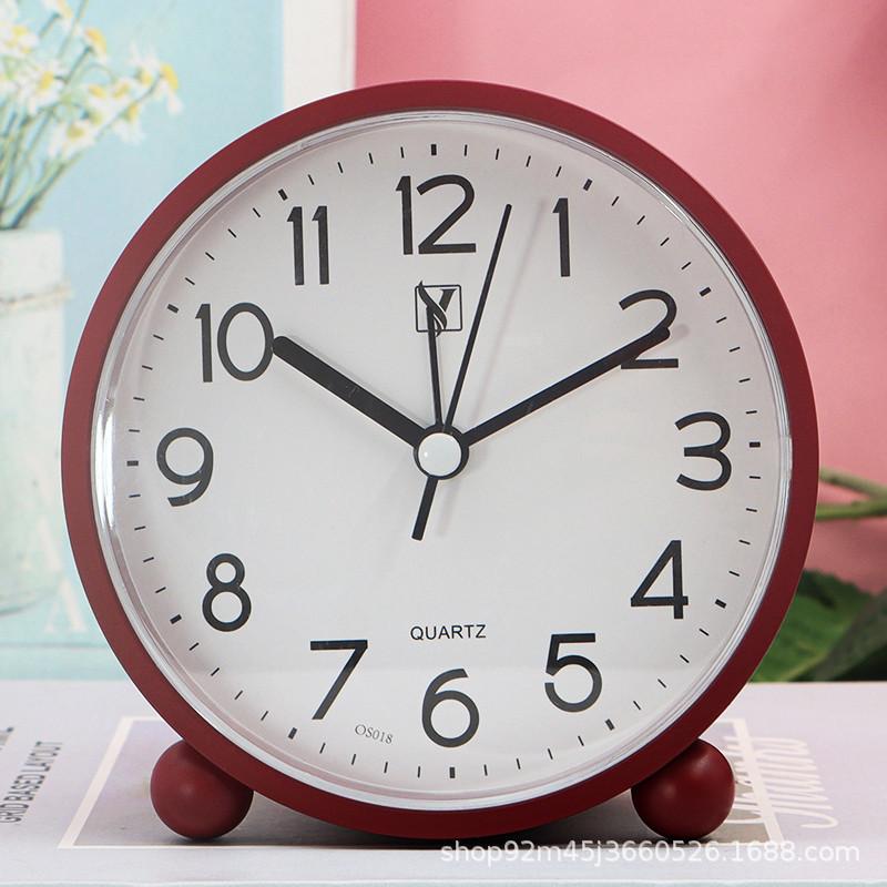 Alarm Clock Retro Clock Metal Table Style Silent Bedside Stylish Clock Living Room Bedroom European Simple Table Clock