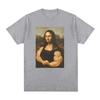 Lustiges Mona Lisa Fitness T-Shirt Muskeln Fitnessstudio Lässig Grafik Kurzarm T-Shirts Unisex Mode Lässig T-Shirt