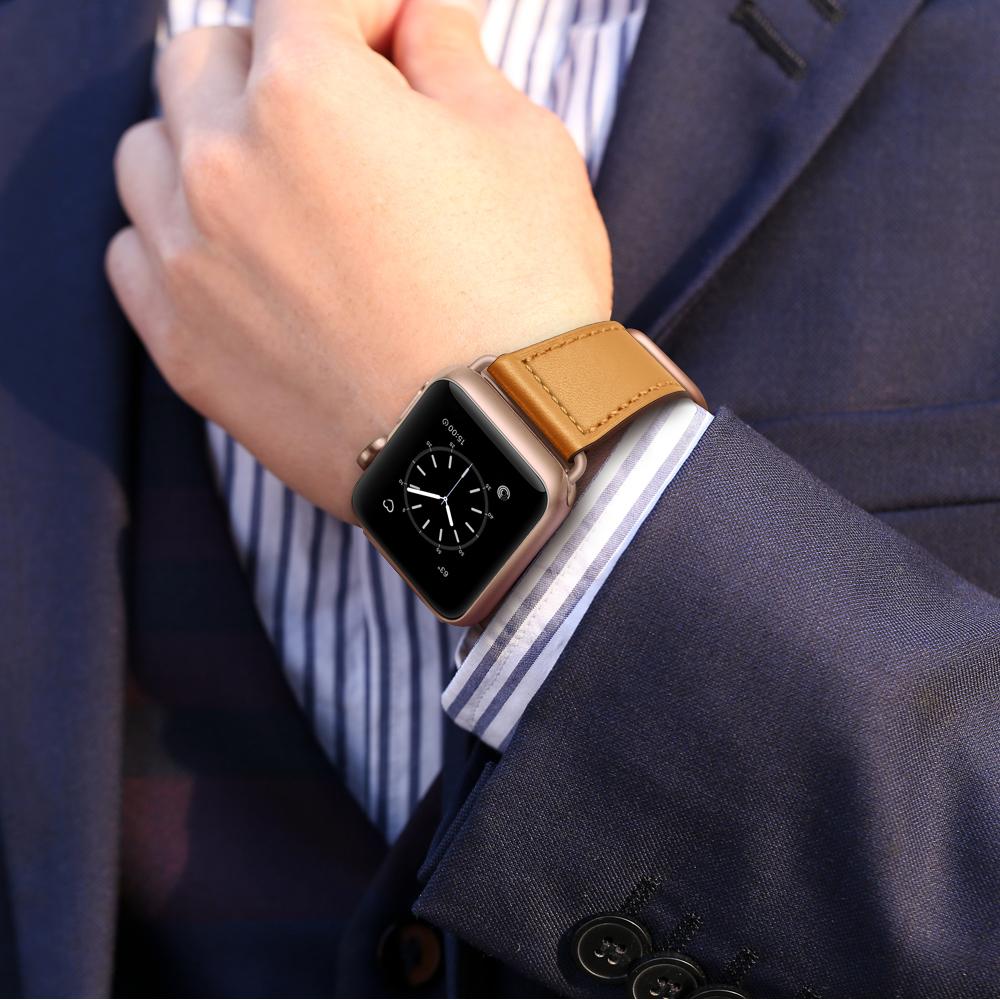 Echtes Lederarmband für Apple Watch Band 44mm 45mm 42mm Luxus-Uhrenarmband für IWatch Serie 7 3 4 5 6 Se 4 Mode-Uhrenarmband