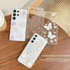 Xiaoqing Fresh Wind Glitter Mobile Phone Case Is Suitable For Samsung S25Ultra Flower S24 Butterfly A36 Bow Tie Transparent A15