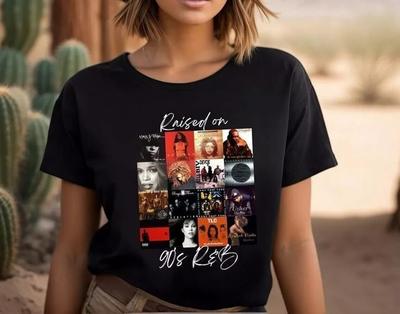 Raised On 90s R&B Album Cover , Music Lover Shirt Unisex T-Shirt