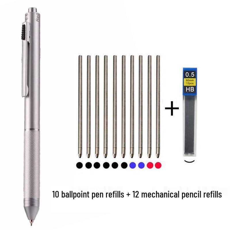 4-in-1 Multifunktionsstift: Mehrfarbiger Kugelschreiber, Druckbleistift, Gelstift mit Schwerkraft-Sensor-Technologie