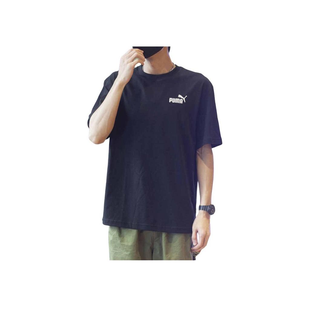 PUMA Ess+ Relaxed Tee With Logo Print Men Tops Black 849529-01