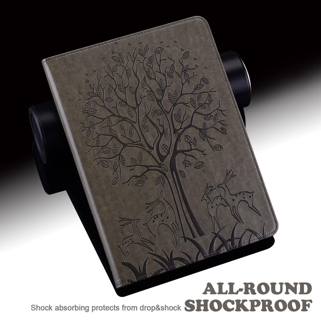 For Xiaomi Redmi Pad SE 4G 8.7 Inch Case PU Leather Stand Tree Deer Pattern Tablet Cover
