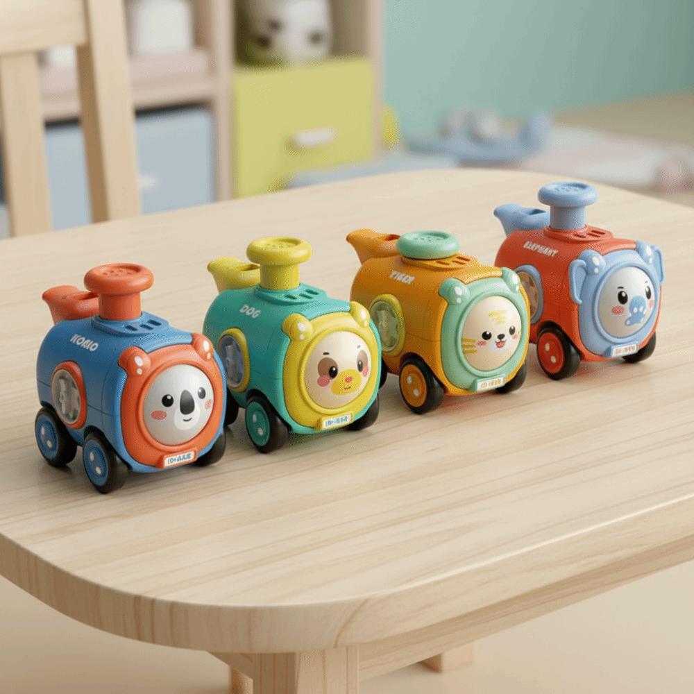Cartoon Design Mini Car Toy Animal Model Cartoon Car Toy Parent-Child Interaction
