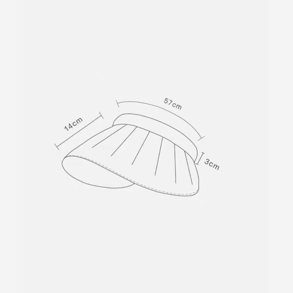 WTEMPO Summer UV Resistant Sunshade Hats Empty Topped Shell Sun Hats Face Covering Hair Hoops Sunscreen Caps Simple Solid Color Foldable Sun Hat