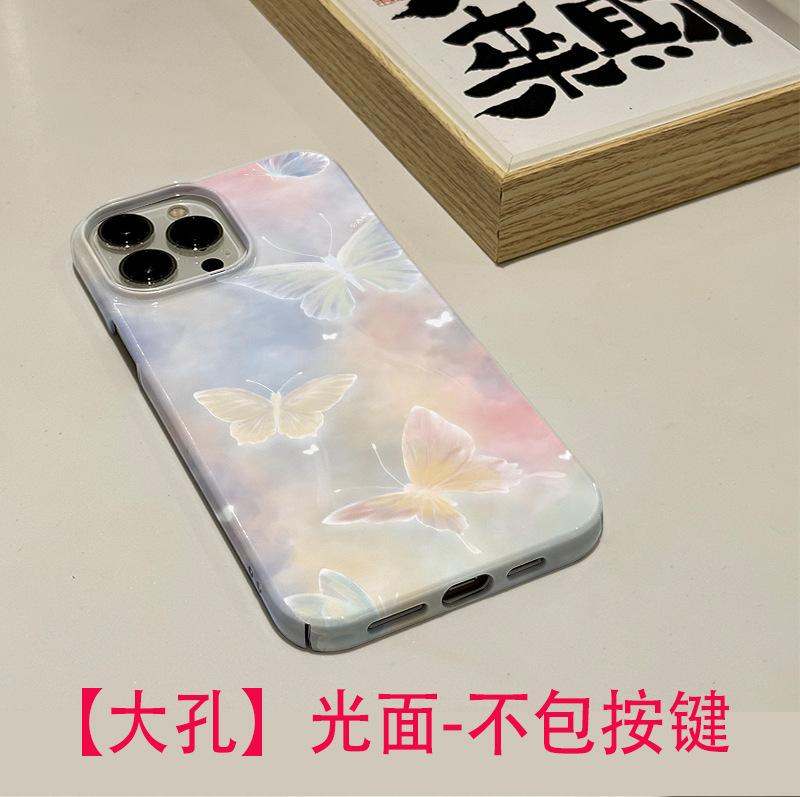 TEMU hot-selling ins wind gradual change cloud butterfly iPhone protective cover apple 17pro light and thin anti-drop film shell