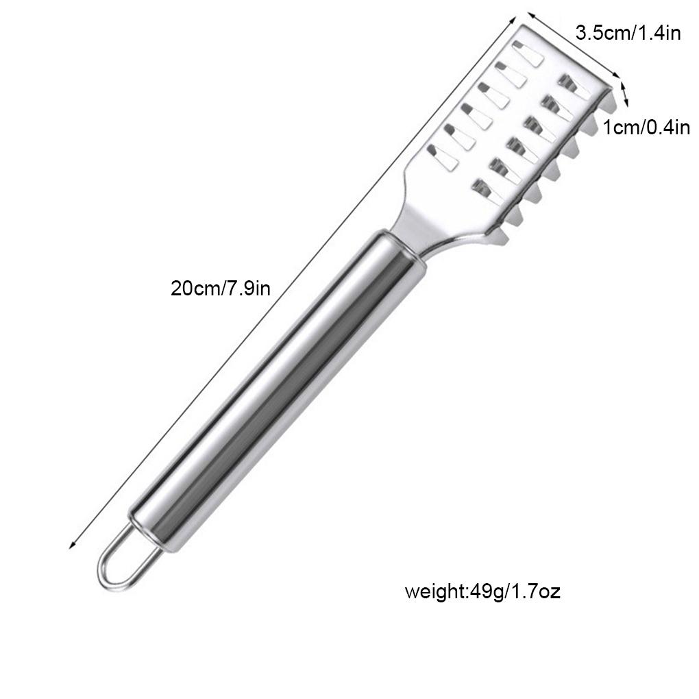 Hautschaber Werkzeug Edelstahl Küchenhelfer Hängende Runde Rohr Fisch Restaurant Zubehör Schuppenentferner Haushalt