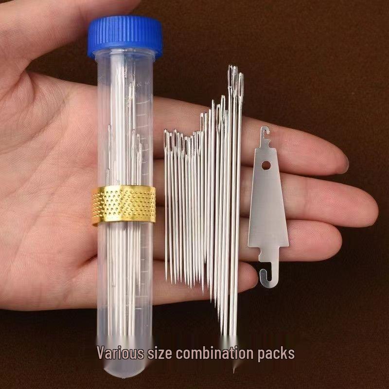 Large Eye Hand Sewing Needles for Quilting & Embroidery - Steel, Easy Threading, Ideal for Seniors