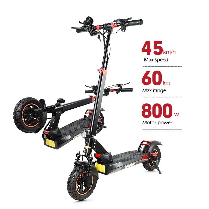 10" All-Terrain Electric Scooter - 800W Peak, 45 km/h, 40 km Range, Dual Disc Brakes