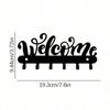 1pc Modern Metal Welcome Key Holder - MultiFunctional Wall-Mounted Organizer For Keys, Coats, Hats