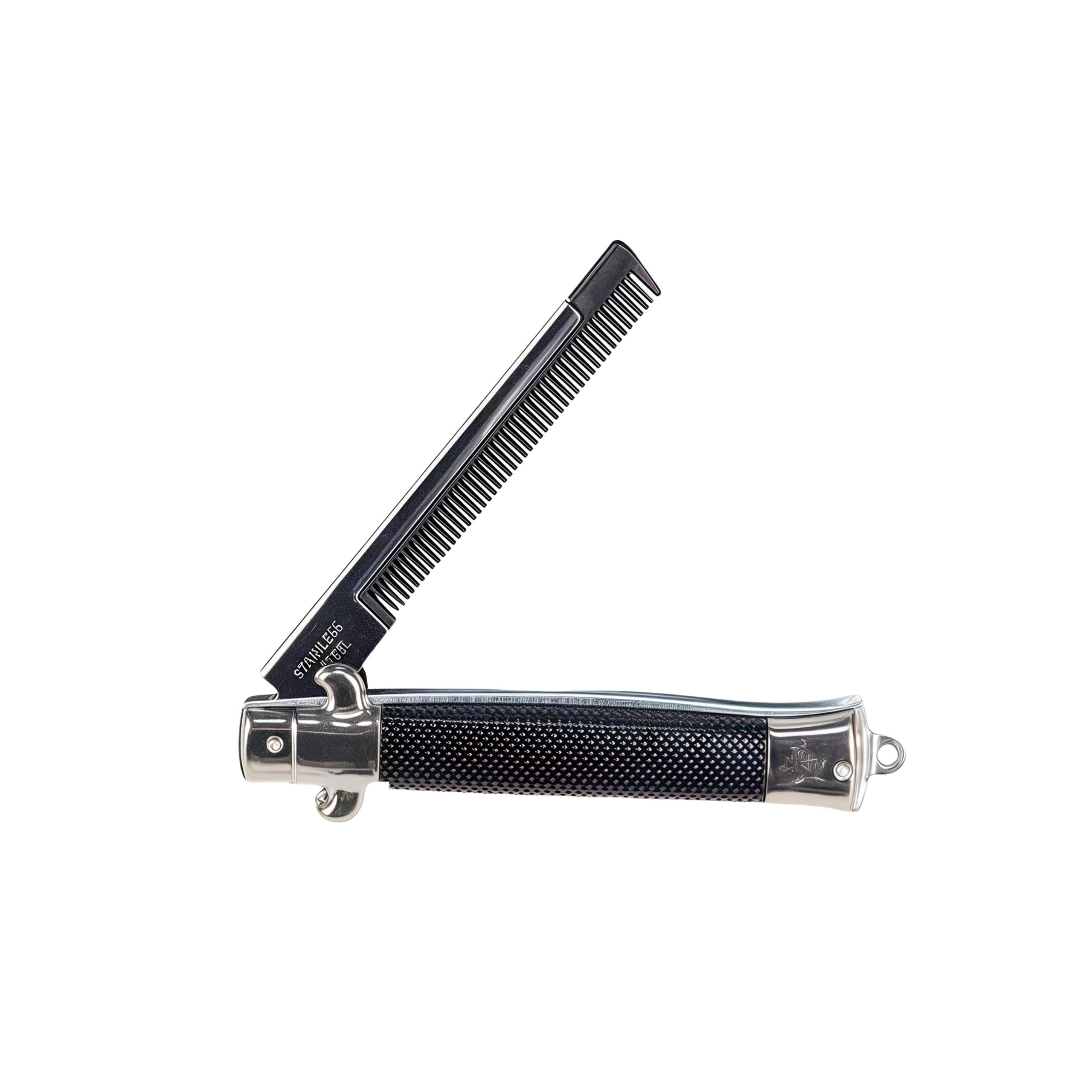 

Мужская расческа для укладки Двусторонняя с мелкими зубьями - Складная расческа чёрный