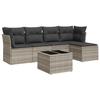 VidaXL Garden Lounge Set with Cushions 6 Pcs, Sofas with Adjustable Feet, Outdoor Furniture Set Patio Terrace, 3217572