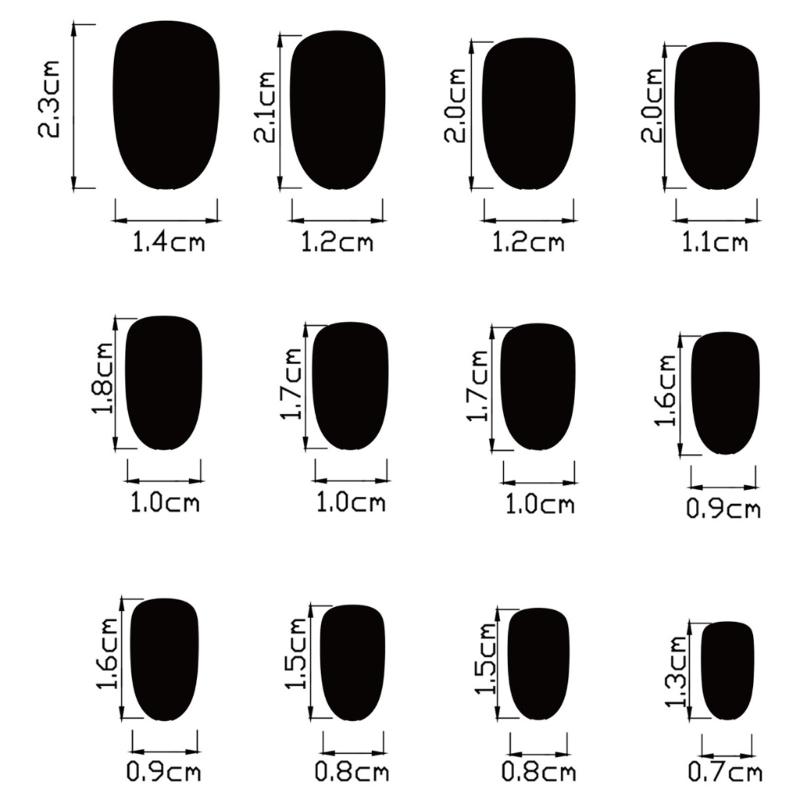 Floral Short Oval False Nail with Flower Pattern Acrylic Press On Nail Manicure Nail Decors for Holiday Celebrations