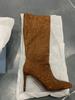 Nuovi Stivali Alti Fino Al Ginocchio Stiletto a Punta Acuta con Punti Stellati Baby'S Breath Europei e Americani, Stivali da Sfilata da Donna Taglie Forti