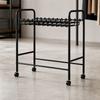 Clothing Organizer Space-Saving Iron Clothing Rack with Side Handles for Dressing Area, Bedroom