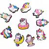 Cartoon Unicorn Clog Shoe Buckles & Flower Charms - Kids' Birthday Gift & Garden Shoe Accessories