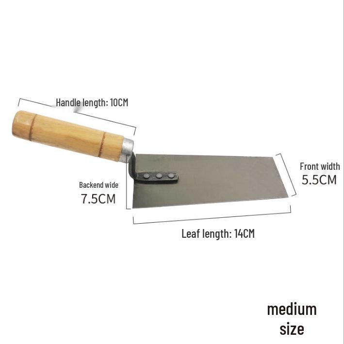 Bent Handle Stainless Steel Trowel - Bricklaying and Tiling Tool for Mortar and Plastering