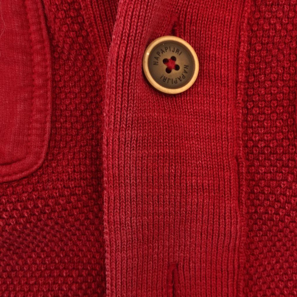NAPAPIJRI cotton Knit jacket S Red Men's Used