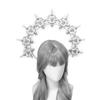 Mother of God Tiaras Crown Hairhoop Craft Bag Elegant Masquerade Cosplay Headband Women Church Headband Crownpiece  Kits