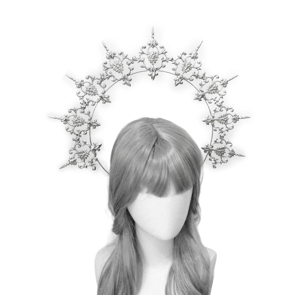 Mother of God Tiaras Crown Hairhoop Craft Bag Elegant Masquerade Cosplay Headband Women Church Headband Crownpiece Kits