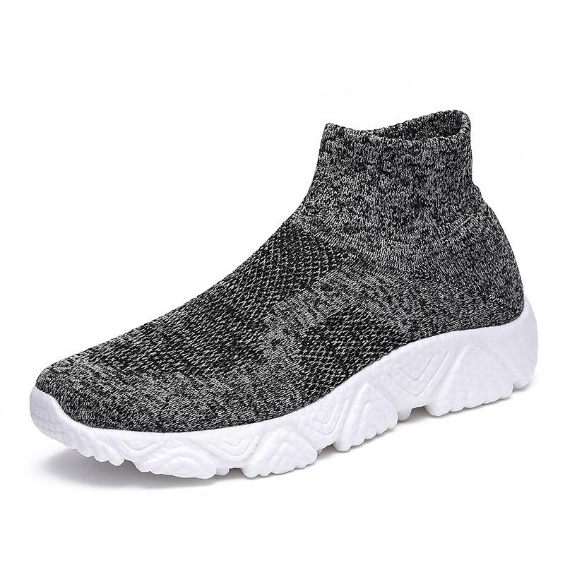 Autumn and Winter Casual Fly-woven Mesh Shoes Large Size Couple Light Cotton Women's Cotton Shoes Socks Shoes Men's Shoes