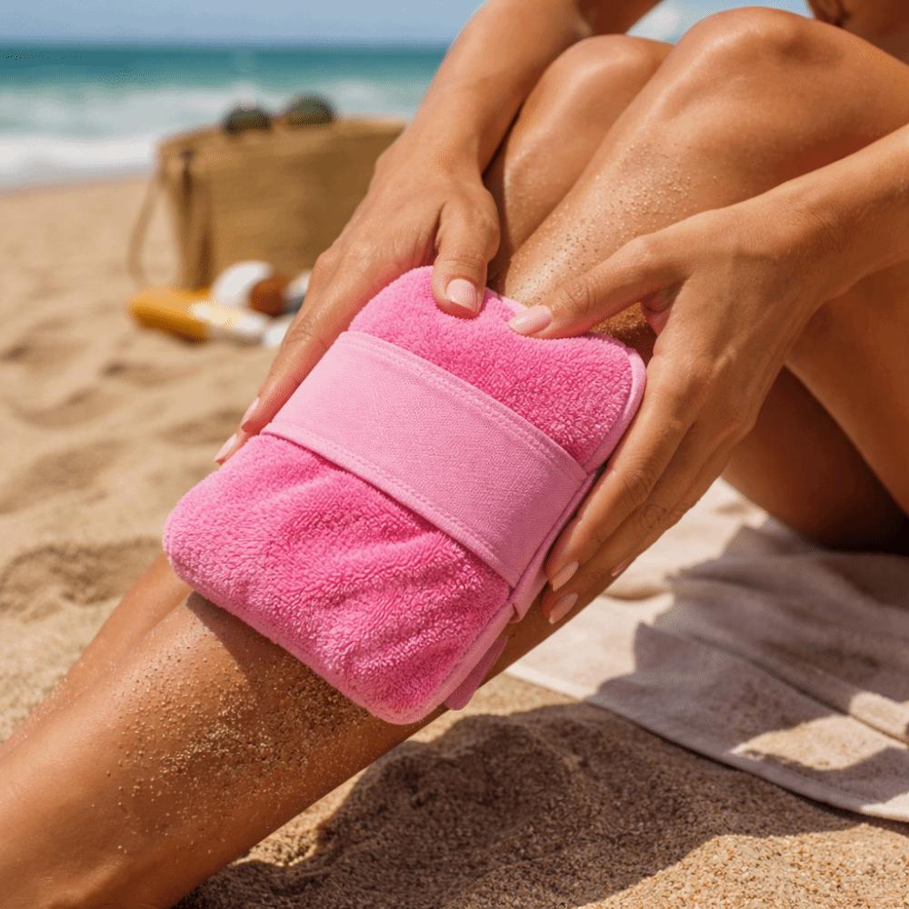 2PCS Hand-washable Sand Removal Bag Portable Sand Remover Mitt Beach Sand Remover  Family Vacation