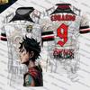 2026One Piece Special Edition Football Jersey T-Shirt Luffy Gear 5 Anime Men's/Women's  Sportwear Breathable Summer Oversize Tee