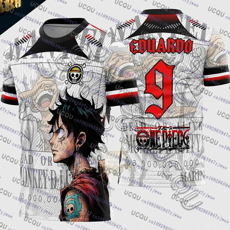 2026One Piece Special Edition Football Jersey T-Shirt Luffy Gear 5 Anime Men's/Women's Sportwear Breathable Summer Oversize Tee