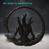 An alien ornament in meditation, creatively designed to create a personalized atmosphere space, suitable for collection.