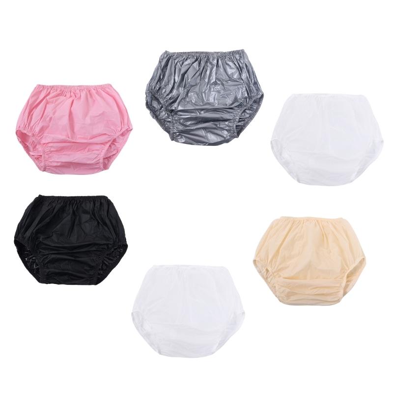 Leakproof Adult Diaper Cover Water Resistant Plastic Pants Incontinence Underwear Briefs Reusable Pull On Underpants