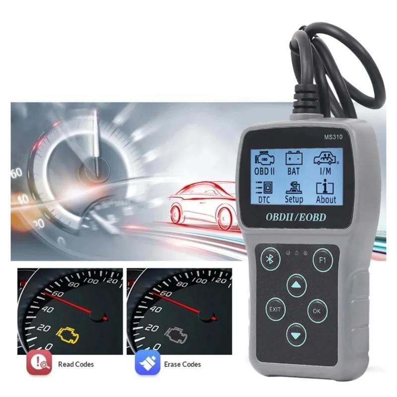 2.4in Display OBDII Scanner Car Fault Code Reader Battery Tester with Readiness OBDII Diagnostic Scanner