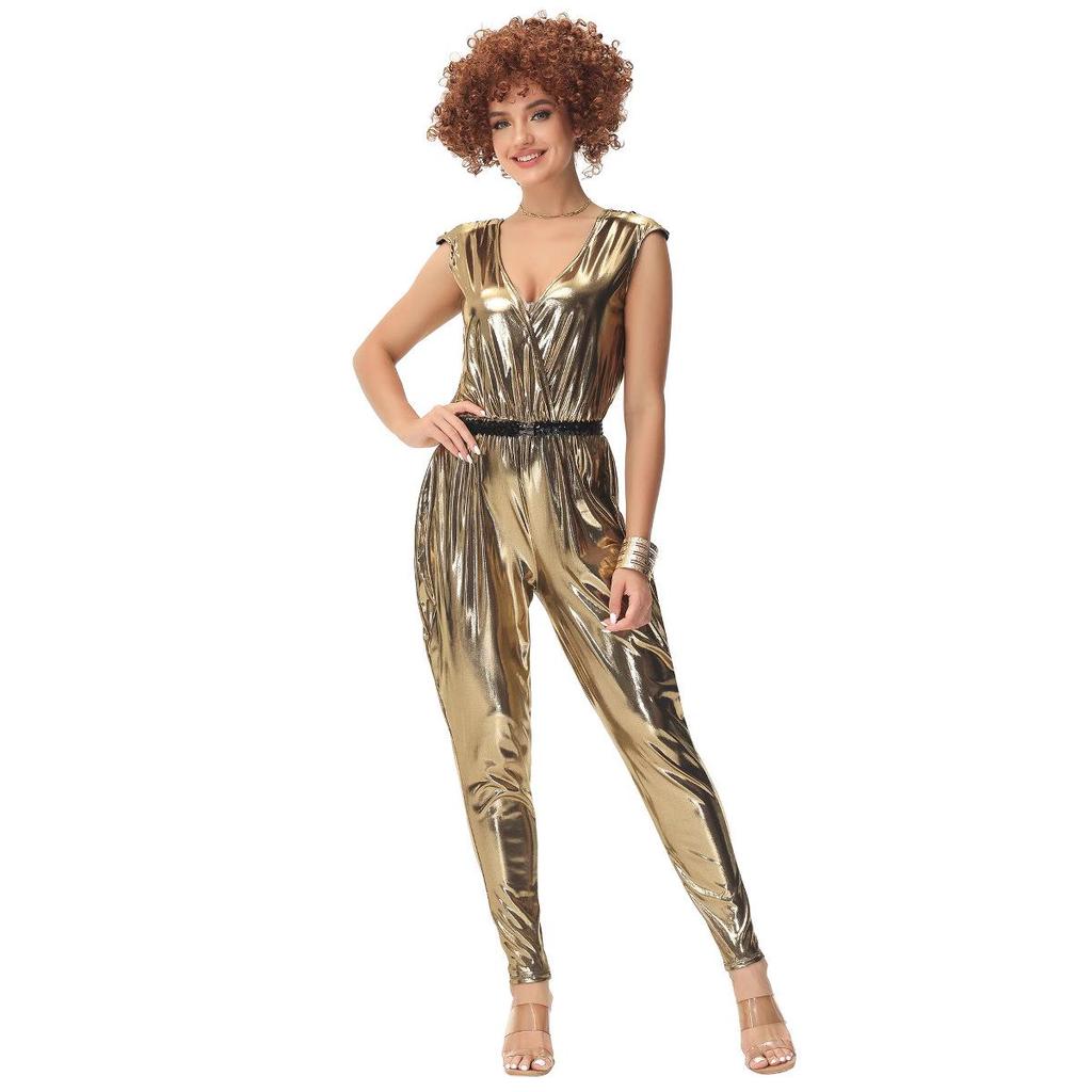 Retro 70s Disco Dance Hall Costume for Music Festival and Hippie Party Cosplay