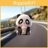 Stylish Acrylic Panda Pendant Whimsical Car Interior Decoration For Keys And Bags