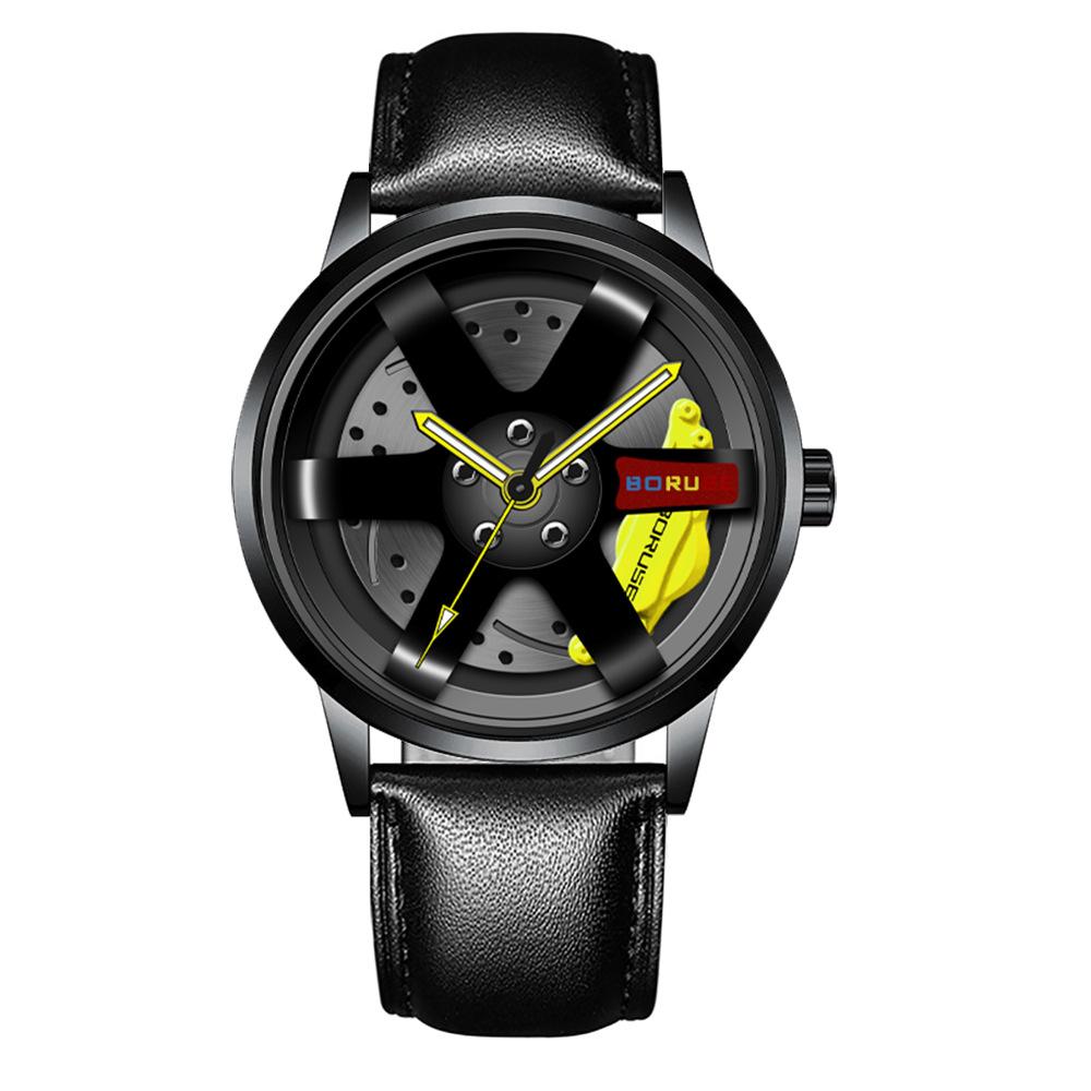 Boruse Wheel Calipers Trendy Men'S Watch Student High-End Waterproof Luminous Quartz Watch
