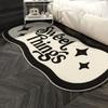 Cartoon Black and White Coal Balls Soft Fluffy Carpet Water Absorbent Non-slip Home Decorative Mat Living Room Bedroom Entry Mat