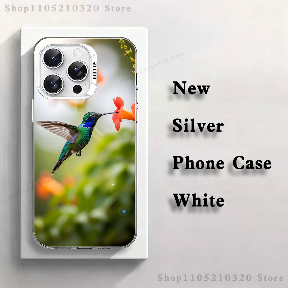 

Animals Hummingbirds Phone Case For iPhone 17,16,15,14,13,12,11,Pro,Max,Plus,Mini,XS,SE Anti Fall White Matte Hard Bumper iPhone16promax