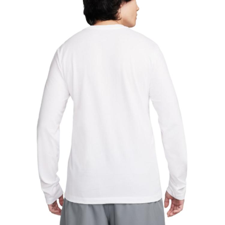 Nike T Shirts Unisex White Crew Neck Moderate Straight Fit FQ3884-100