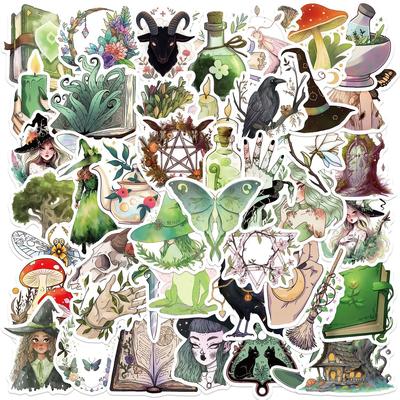 50 Cartoon Forest Witch Graffiti Stickers Guitar Notebook Suitcase DIY Waterproof Stickers