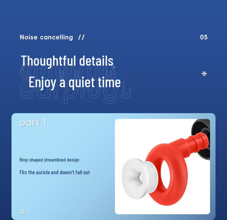 Silicone Soundproof Earplugs for Sleep & Travel - Noise Reduction for Dorms & Airplanes