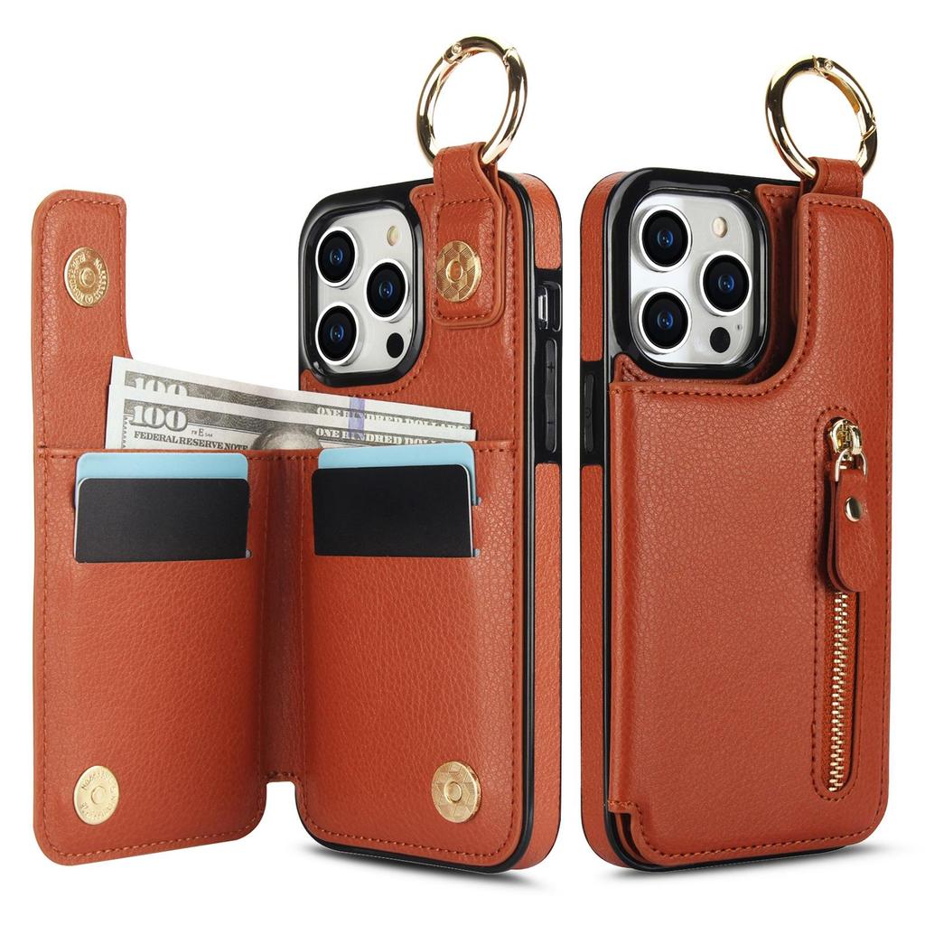 iPhone 15 Leather Case: Multifunctional Wallet & Protective Apple 14 Pro Max Case