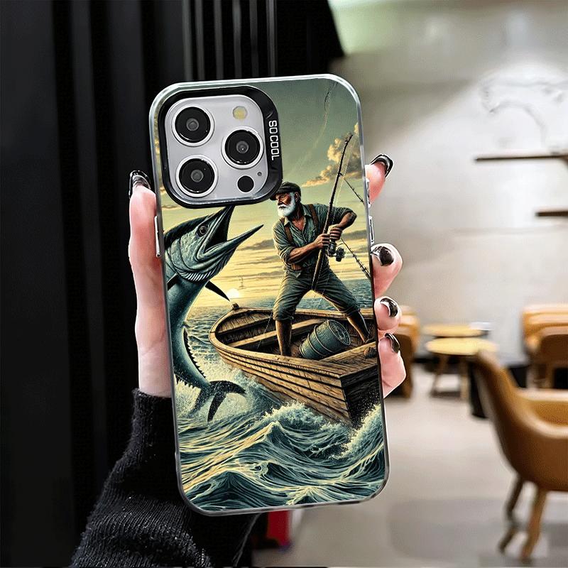 Hunting Fishing Man Shockproof Phone Case for iPhone 17 Air 16 16E 15 Pro Max 14 Plus 13 Mini 12 Back Cover Anti Fall Fundas