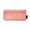 Breathable Mesh Zipper Storage Pouch Visible Large Capacity For Stationery Cosmetics Cables Travel
