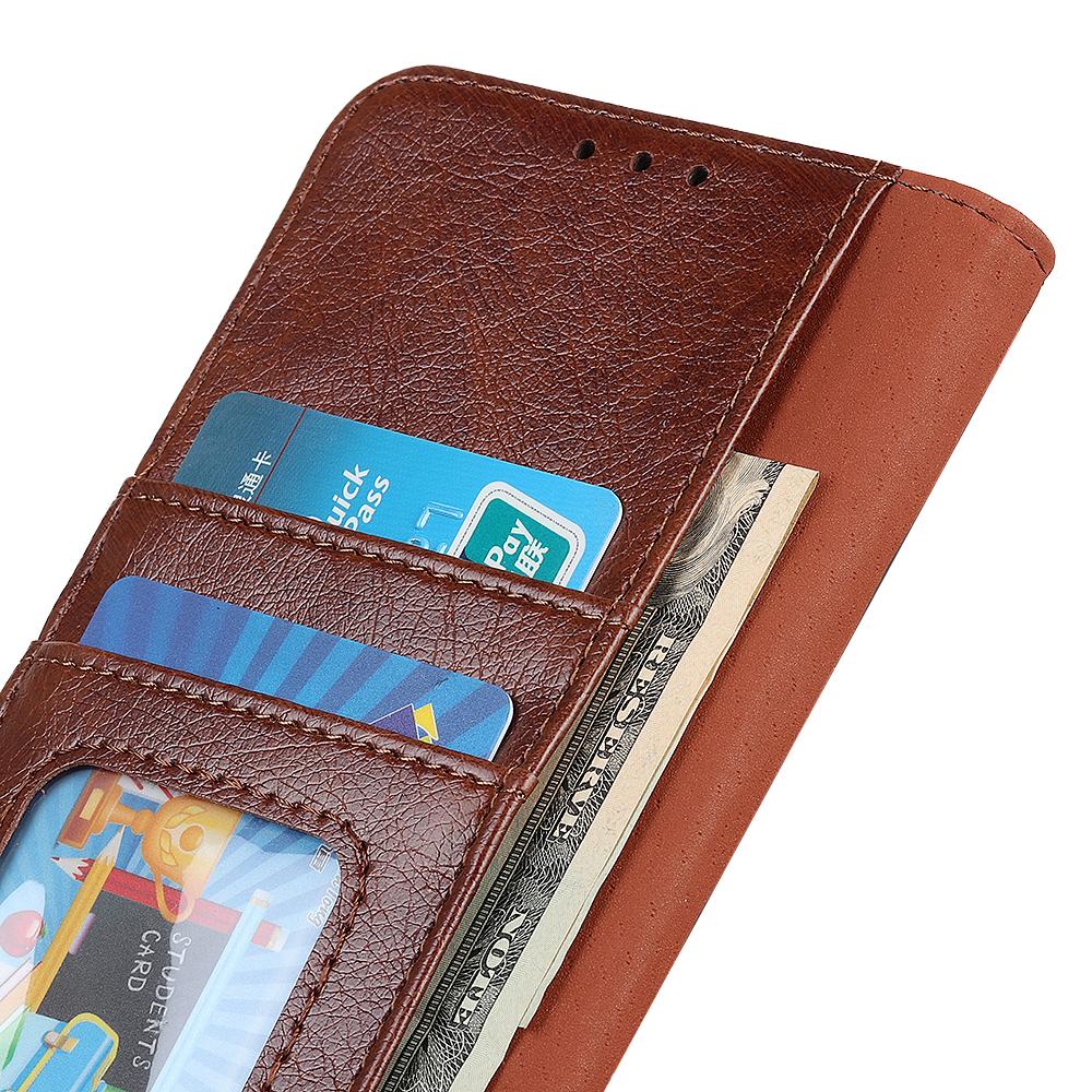 For Sony Xperia 5 V Drop Protection Phone Cover Nappa Texture Split Leather Stand Wallet Case