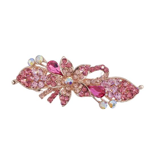Fashion Women Rhinestone Hair Clip Flower Barrettes Hairpin Spring Headwear