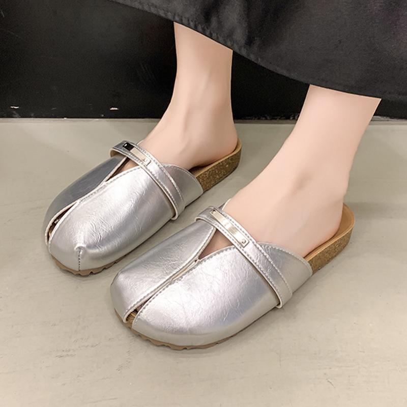 Flats Women's Slippers Fashion Mules Shoes Walking Summer Dress Sandals 2025 Woman Casual Beach Flip Flops Classic Slides Mujer